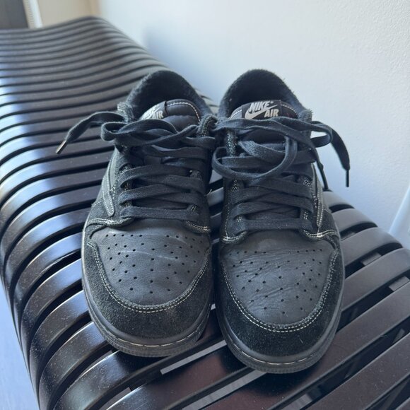Travis Scott Jordan 1 Retro Low - Black Phantom - Picture 3 of 6
